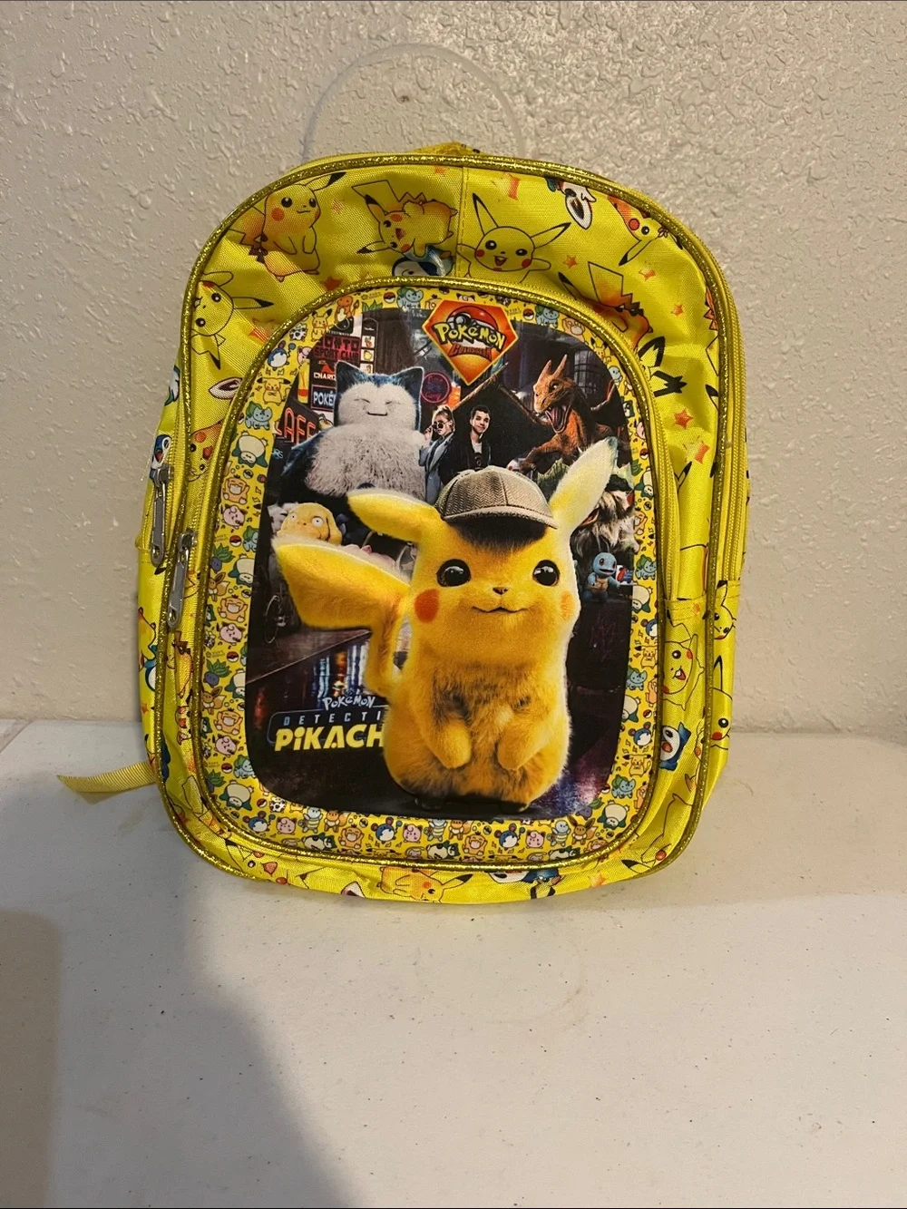 Pokemon Detective Pikachu Yellow Kids Backpack